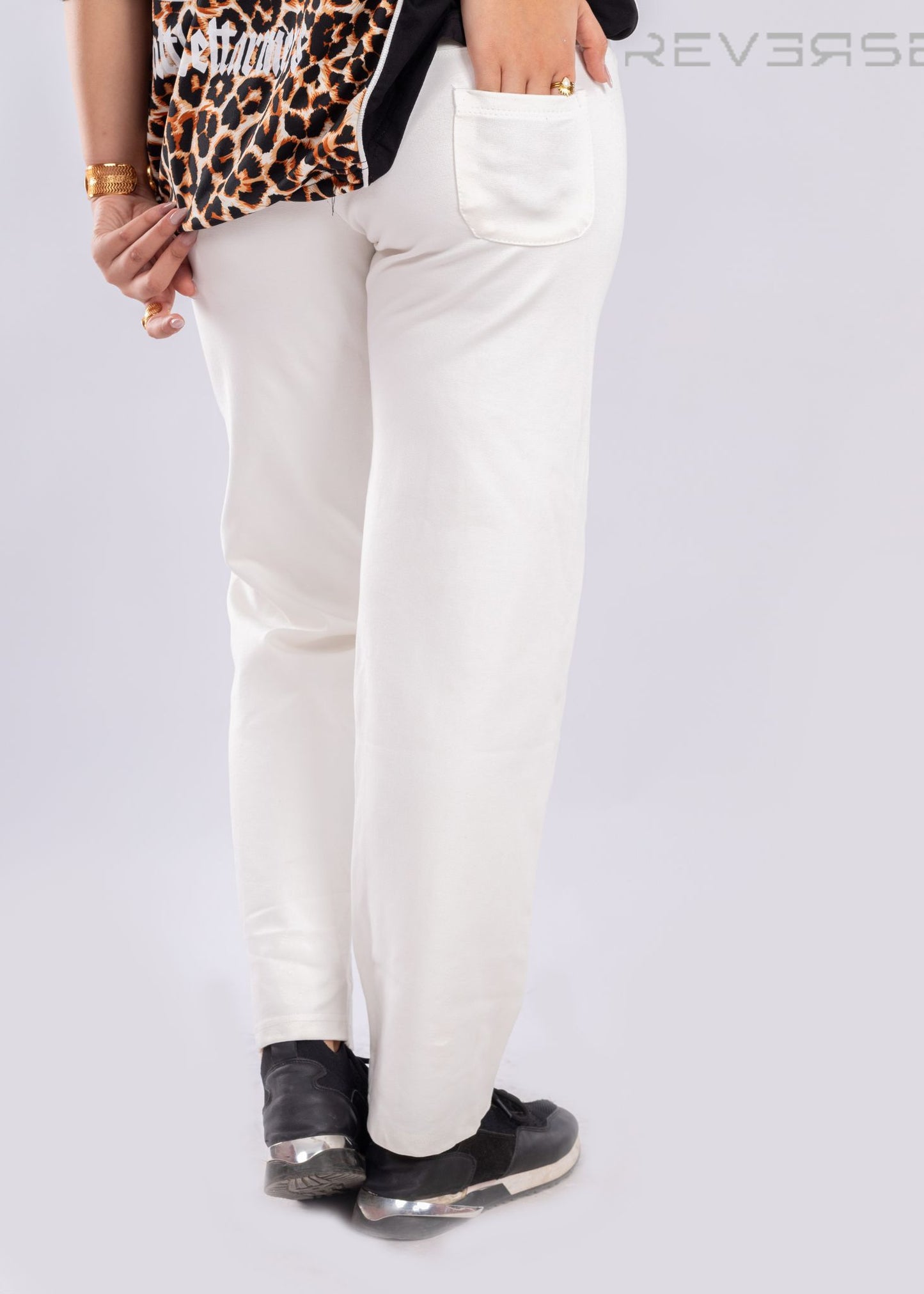 Movix-Cotton White Sweatpants