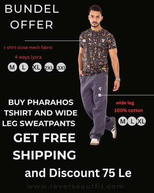 Pharaohs T-Shirt + Wide Leg Sweatpants