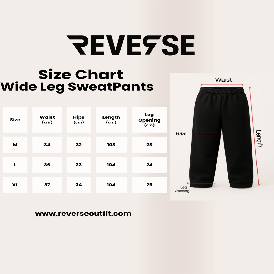 Wide Leg sweatpants Black